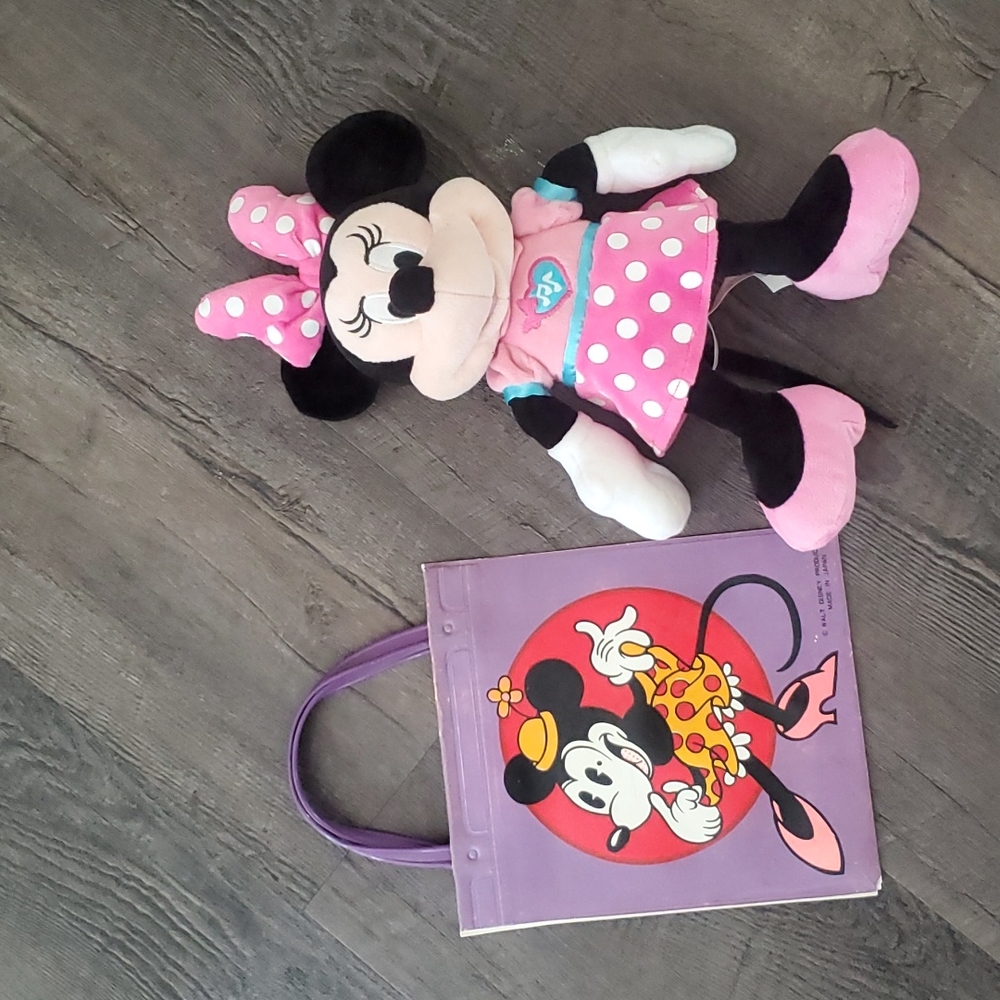 Minnie doll and vintage Disney bag